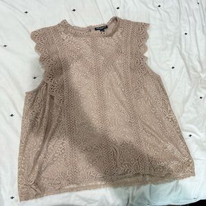 Tan Crochet Tank